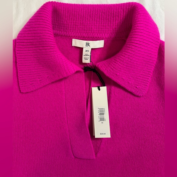 NWT 100% Cashmere Rugby Polo Sweater Sz XS - Picture 5 of 9